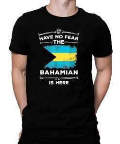 Have No Fear The Bahamian Is Here Halloween Bahamas Flag T-Shirt