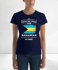 Have No Fear The Bahamian Is Here Halloween Bahamas Flag T-Shirt