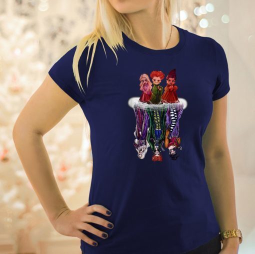 Hocus pocus characters chibi water reflection shirt