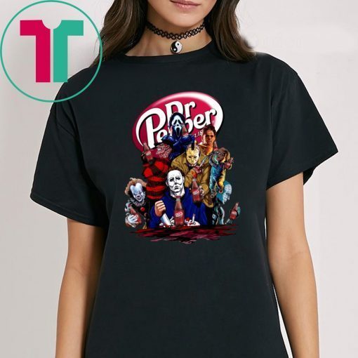 Horror Character Drink Dr Pepper Halloween Shirt