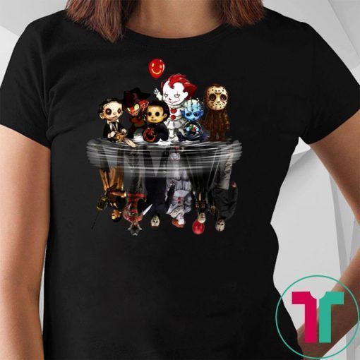 Horror characters movie water mirror reflection shirt