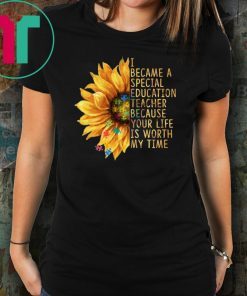 I Became A Social Worker For Autism Sunflower T-shirt