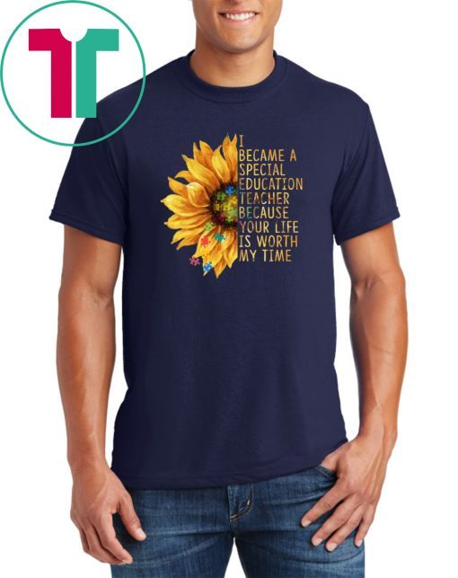 I Became A Social Worker For Autism Sunflower T-shirt