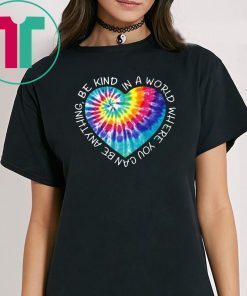 In A World You Can Be Anything Be Kind Hippie Peace Anti Bullying T-shirt