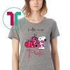 In october we wear pink snoopy pink pumpkin breast cancer awarenes Shirt