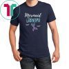 Mermaid Grandpa Family Birthday Party T-shirt