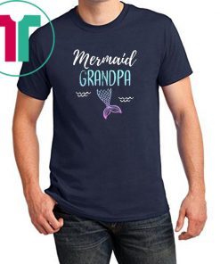 Mermaid Grandpa Family Birthday Party T-shirt