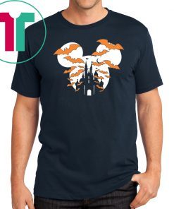 Mickey Head Halloween Disney Castle Kids T-shirt