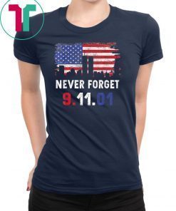 Never Forget Patriotic 911 American Flag Tee Shirt