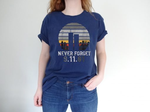 Never forget Patriotic 911 American Flag Vintage Gifts T-Shirt