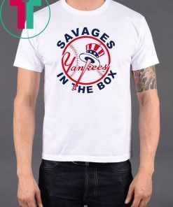 New York Yankees Baseball Logo Savages In The Box T-Shirt