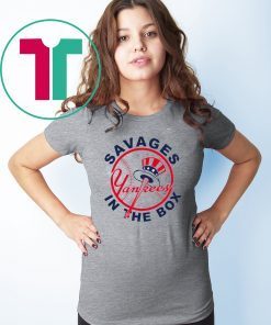 New York Yankees Baseball Logo Savages In The Box T-Shirt