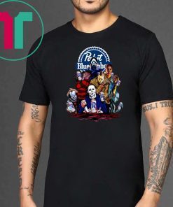 Pabst Blue Ribbon Horror Movie Characters Shirt