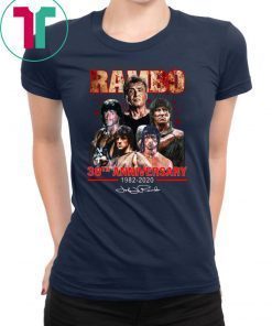 Rambo 38th anniversary 1982-2020 signature shirt