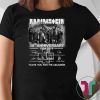 Rammstein 25th anniversary 1994-2019 signatures thank you for the memories shirt