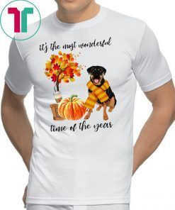 Rottweiler It’s The Most Wonderful Time Of The Year Fall Autumn Maple Leaf Shirt