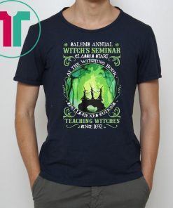 Salem annual witch seminar classes start at the witching hour spells hexes potions teaching witches sine 1692 shirt