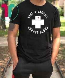 Save A Vampire Donate Blood Funny Halloween Shirt