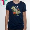 Skeleton Riding T-Rex Halloween shirt