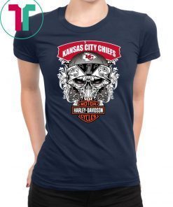 Skull harley-davidson motorcycles kansas city chiefs shirt