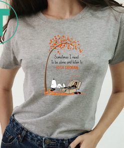 Snoopy sometimes I need to be alone and listen to josh groban shirt