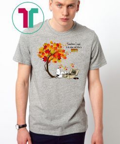 Snoopy sometimes I need to be alone and listen to kiss shirt
