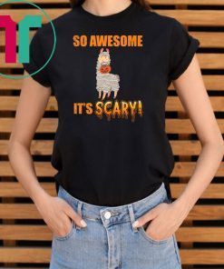 So Awesome It's Scary Mummy Llama Halloween Kid T-shirt