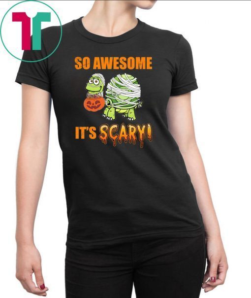 So Awesome It's Scary Mummy Turtle Halloween Kid T-shirt