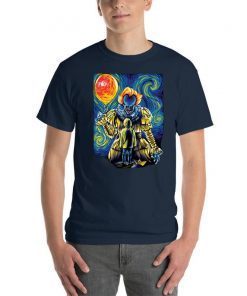 Stephen king's it pennywise starry night shirt