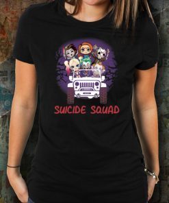 Suicide Squad Horror Movie Characters Driving Jeep Shirt