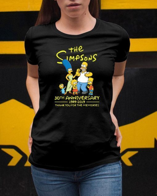 The simpsons-30th anniversary 1989-2019 thank you for memories Shirt