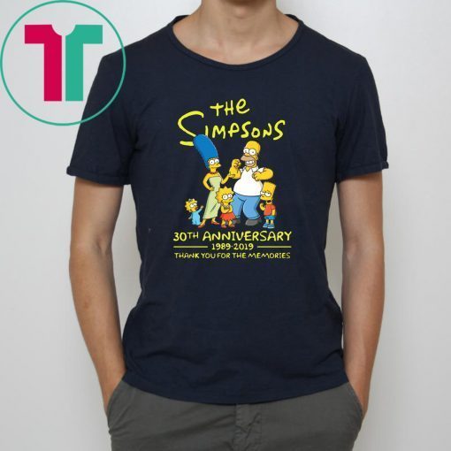 The simpsons-30th anniversary 1989-2019 thank you for memories Shirt