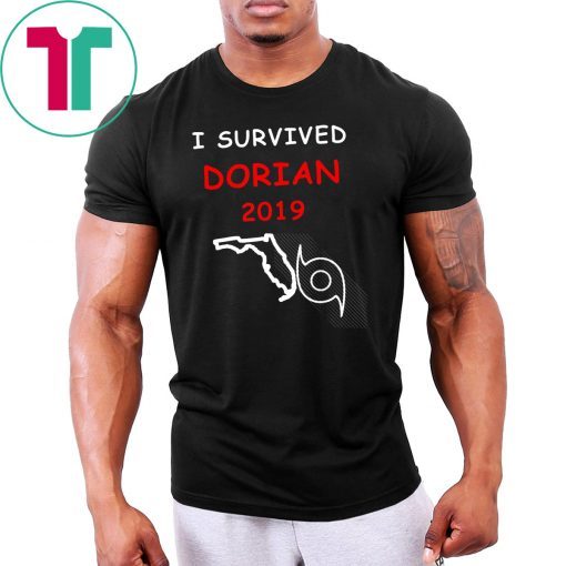 Mens I Survived Hurricane Dorian 2019 Florida T-Shirt