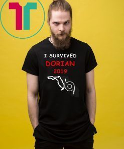 Mens I Survived Hurricane Dorian 2019 Florida T-Shirt