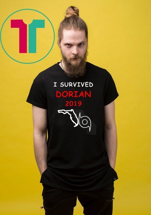 Mens I Survived Hurricane Dorian 2019 Florida T-Shirt