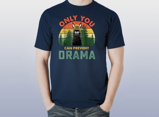 Vitage only you can prevent drama llama shirt