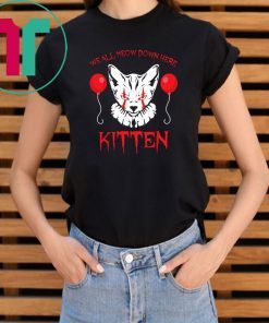 We all meow down here clown cat kitten pennywise shirt