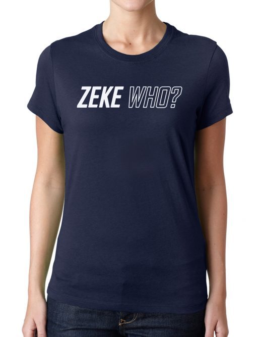 Zeke Who Official Tee Shirt Shirt Font and Back