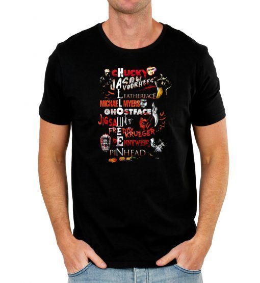 chucky jason voorhees leatherface michael myers ghotsfacce hallowwen shirt