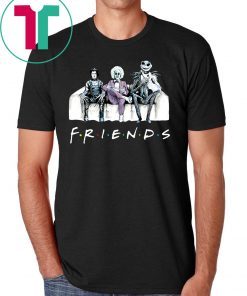 friends tv show beetlejuice edward scissorhands and jack skellington shirt