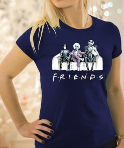 friends tv show beetlejuice edward scissorhands and jack skellington shirt