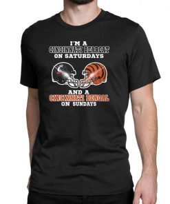 im a cincinnati bearcat on saturdays and a cincinnati bengal on sundays shirt