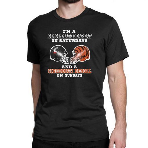 im a cincinnati bearcat on saturdays and a cincinnati bengal on sundays shirt