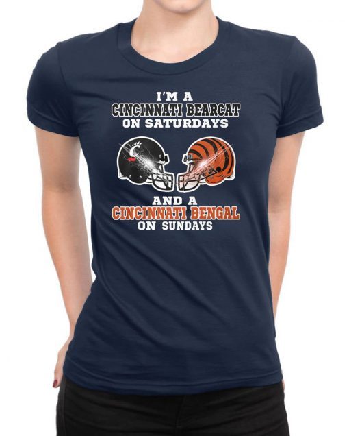 im a cincinnati bearcat on saturdays and a cincinnati bengal on sundays shirt