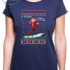 All We Really Want For Christmas Is Powder Frestyle Skiing Ugly Christmas T-Shirt