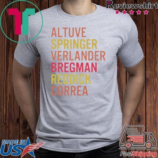 Altuve Springer Verlander Bregman Bregman Reddick Correa Astros Tee Shirts