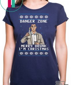 Archer Danger Zone Merry Drunk I’m Christmas T-Shirt