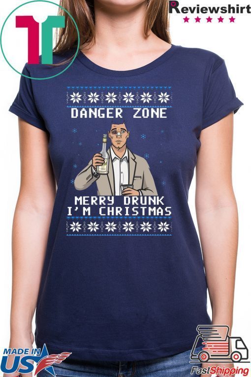 Archer Danger Zone Merry Drunk I’m Christmas T-Shirt