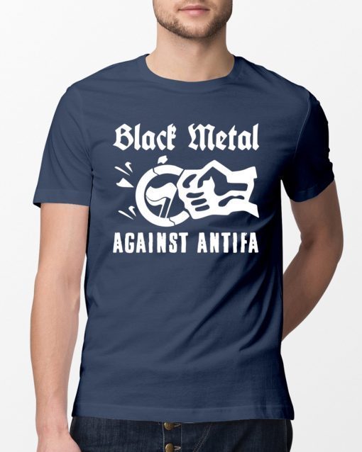 Black Metal Against Antifa Funny T-Shirt