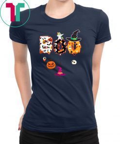 Boo Halloween Costume Unicorn Dabbing, Pumkin & Witch Hat T-Shirt